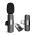 HUMBLE 2 in 1 Wireless Dynamic Lapel Collar Mic Voice Recording Filter Microphone with Receiver Compatible with Apple and All Type-C Mobile Phones for Live Shows, Interview & Vlog Short Video