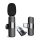 HUMBLE 2 in 1 Wireless Dynamic Lapel Collar Mic Voice Recording Filter Microphone with Receiver Compatible with Apple and All Type-C Mobile Phones for Live Shows, Interview & Vlog Short Video