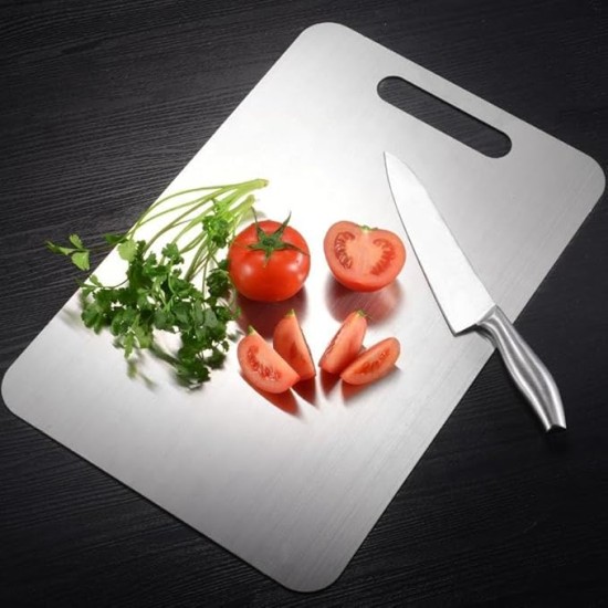 Stainless Steel Multipurpose Chopping and Cutting Board for Kitchen, Vegetables & Meat Cutting, Fruit Cutter, Heavy Durable Easy to Clean Chopping and Cutting Board