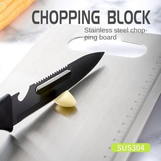 Stainless Steel Multipurpose Chopping and Cutting Board for Kitchen, Vegetables & Meat Cutting, Fruit Cutter, Heavy Durable Easy to Clean Chopping and Cutting Board