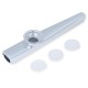 Juarez Kazoo Silver Aluminum Alloy with Five Membrane Flute Diaphragm Mouth Kazoos Musical Instruments JRKZ100