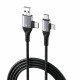 Portronics Konnect 4 IN 1 Unbreakable Nylon Braided Multi Functional Fast Charging Cable with Fast Data Transfer,Compatible with All Type C Android Smartphone & Lighting Device etc.(Black) Portronics Konnect 4 IN 1 Unbreakable Nylon Braided Multi Functional Fast Charging Cable with Fast Data Transfer,Compatible with All Type C Android Smartphone & Lighting Device etc.(Black)