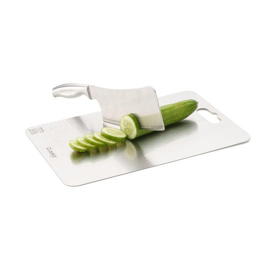 Clazkit Stainless Steel Chopping Board Vegetable,Fruit Cutting, Kneeding, Cake Prep, Heavy Duty Chopping-Board (Size 31.8CM X 21CM) Clazkit Stainless Steel Chopping Board Vegetable,Fruit Cutting, Kneeding, Cake Prep, Heavy Duty Chopping-Board (Size 31.8CM X 21CM)