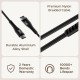boAt Type-C C300 Tangle-Free, Sturdy USB Cable w/ 60W/3A PD Fast Charging, Compatible w/Xiaomi, Oneplus, Samsung, Vivo & Oppo, 480 Mbps Data Transmission Speed, Nylon Braided Skin & 1.5m Length(White)