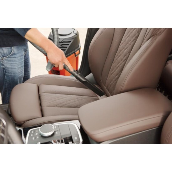 BLACK+DECKER BDWD08-B1 Wet and Dry Vacuum Cleaner with Cannister Body, 1000 W, Powerful Suction, 8L Capacity, 220V Vacuum Cleaner for Home Use, 1 Year Manufacturer Warranty(Red/Black)