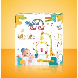 BabyGo Rotating Giraffe Musical Rattle for Kids | Cot Mobile for Cradle for Baby | Jhoomer for Kids Bed |