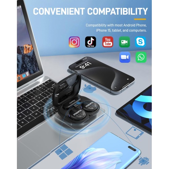 MAONO Wireless Collar Mic for YouTube PC and Type C Mobile, Noise Cancellation Lapel mic with 6H Battery, 100m Transmission, Gain, Mute, Monitoring for YouTube, Vlogging, Podcasting (WM620-Black)