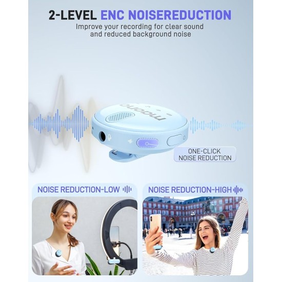 MAONO Wireless Collar Mic for YouTube PC and Type C Mobile, Noise Cancellation Lapel mic with 6H Battery, 100m Transmission, Gain, Mute, Monitoring for YouTube, Vlogging, Podcasting MAONO Wireless Collar Mic for YouTube PC and Type C Mobile, Noise Cancellation Lapel mic with 6H Battery, 100m Transmission, Gain, Mute, Monitoring for YouTube, Vlogging, Podcasting