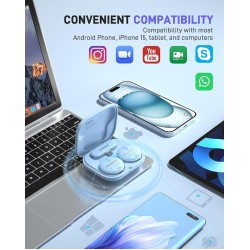 MAONO Wireless Collar Mic for YouTube PC and Type C Mobile, Noise Cancellation Lapel mic with 6H Battery, 100m Transmission, Gain, Mute, Monitoring for YouTube, Vlogging, Podcasting