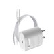 Portronics Adapto 33G 33W GaN Type C PD Port Fast Wall Charger Comes with 60W Nylon Braided Type C to Type C Fast Charging Cable, Compatible with iPhone 8 and Above, iPad, Tablet(White) Portronics Adapto 33G 33W GaN Type C PD Port Fast Wall Charger Comes with 60W Nylon Braided Type C to Type C Fast Charging Cable, Compatible with iPhone 8 and Above, iPad, Tablet(White)
