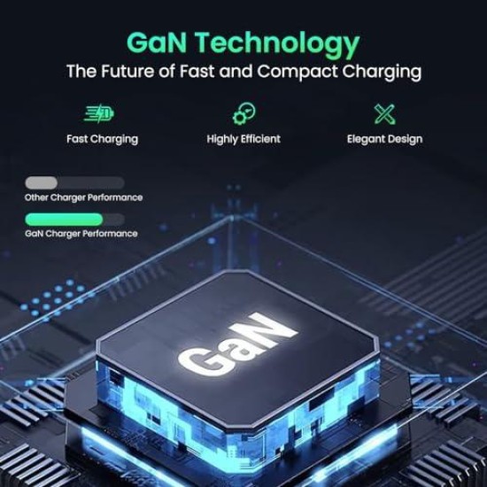 Portronics Adapto 33G 33W GaN Type C PD Port Fast Wall Charger Comes with 60W Nylon Braided Type C to Type C Fast Charging Cable, Compatible with iPhone 8 and Above, iPad, Tablet(White) Portronics Adapto 33G 33W GaN Type C PD Port Fast Wall Charger Comes with 60W Nylon Braided Type C to Type C Fast Charging Cable, Compatible with iPhone 8 and Above, iPad, Tablet(White)