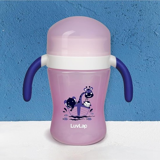 LuvLap 360° Soft Spout Baby Trainer Sipper, 240ml, Dual Handle Leakproof & spillproof Sippy Cup for Babies/Toddlers/Kids, Easy-Grip Handles, BPA-Free, Ergonomic Design, Purple LuvLap 360° Soft Spout Baby Trainer Sipper, 240ml, Dual Handle Leakproof & spillproof Sippy Cup for Babies/Toddlers/Kids, Easy-Grip Handles, BPA-Free, Ergonomic Design, Purple