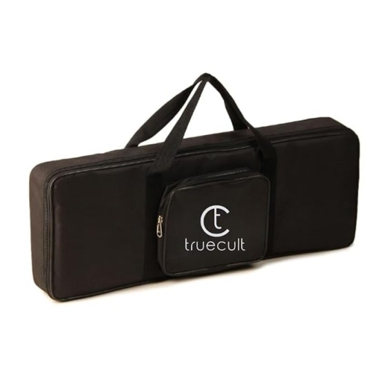 True Cult Polyester Keyboard Bag Compatible with 37 Keys Yamaha & Casio Pss-E30,Pss-F30 Padded Quality with Dust Cover (Black)