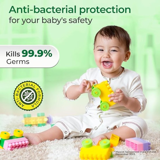 Luvlap Plant Based Liquid Cleanser, Refill pack- 1000ml, With Neem, Lemon & Basil, For Feeding Accessories, Toys, Fruits & Vegetables, 100% Food Grade, Free From Bleach & SLS