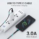 Portronics Konnect X USB to Type C Cable with 3A Output, Fast Charging & Data Transfer, Nylon Braided, Aluminium Alloy Shell, 1M Length compatible with Type C Smartphones(Black)