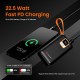 Portronics Ampbox 10K 10000 mAh Nano Power Bank with 22.5W Fast Charging, Digital Display, Dual Output(Type C PD + USB), Type C Input, Wake Up Button(Black)