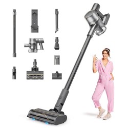 DREAME R20 Cordless Vacuum Cleaner with Dual Brush Head, Smart Stick Handheld Vacuum，Powerful Rechargeable Vacuum Cleaner, 90 Mins Max Runtime, Perfect for Hard Floor Carpet Pet Hair
