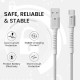 Portronics Konnect X 3A Unbreakable Nylon Braided USB to Type C Fast Charging Cable 2M Long, Supports All Type C Smartphones and Devices(White) Portronics Konnect X 3A Unbreakable Nylon Braided USB to Type C Fast Charging Cable 2M Long, Supports All Type C Smartphones and Devices(White)
