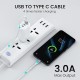 Portronics Konnect X 3A Unbreakable Nylon Braided USB to Type C Fast Charging Cable 2M Long, Supports All Type C Smartphones and Devices(White) Portronics Konnect X 3A Unbreakable Nylon Braided USB to Type C Fast Charging Cable 2M Long, Supports All Type C Smartphones and Devices(White)