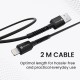 Portronics Konnect X USB to 8 Pin/Lightning Fast Charging Cable with 3A Output,Data Sync,Nylon Braided, Aluminium Alloy Shell, Compatible With iPhone 14,13,12,11, X, 8 Pro/Pro Max Series, iPad (Black)