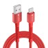 Portronics Konnect X 60W 6A USB-A to Type C Fast Charging Cable With WARP/DASH/VOOC/SuperVOOC/FLASH Charging Support, Compatible with OnePlus, Oppo, iPhone 15 & other Type C Smartphone & Devices(Red)