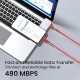 Portronics Konnect X 60W 6A USB-A to Type C Fast Charging Cable With WARP/DASH/VOOC/SuperVOOC/FLASH Charging Support, Compatible with OnePlus, Oppo, iPhone 15 & other Type C Smartphone & Devices(Red)