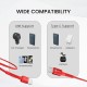 Portronics Konnect X 60W 6A USB-A to Type C Fast Charging Cable With WARP/DASH/VOOC/SuperVOOC/FLASH Charging Support, Compatible with OnePlus, Oppo, iPhone 15 & other Type C Smartphone & Devices(Red)