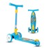 BUMTUM Smart Kick Scooter for Kids | 3 Adjustable Height Scooter, Foldable & Attractive PVC Wheels with Rare Brakes for Boys & Girls Age 5 Years (Blue)