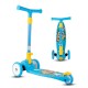 BUMTUM Smart Kick Scooter for Kids | 3 Adjustable Height Scooter, Foldable & Attractive PVC Wheels with Rare Brakes for Boys & Girls Age 5 Years (Blue)