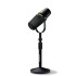 Shure MV7+ Podcast Microphone with Stand. Enhanced Audio, LED Touch Panel, USB-C & XLR Outputs, Auto Level Mode, Digital Pop Filter, Reverb Effects, Podcasting, Streaming, Recording - Black