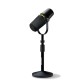 Shure MV7+ Podcast Microphone with Stand. Enhanced Audio, LED Touch Panel, USB-C & XLR Outputs, Auto Level Mode, Digital Pop Filter, Reverb Effects, Podcasting, Streaming, Recording - Black Shure MV7+ Podcast Microphone with Stand. Enhanced Audio, LED Touch Panel, USB-C & XLR Outputs, Auto Level Mode, Digital Pop Filter, Reverb Effects, Podcasting, Streaming, Recording - Black