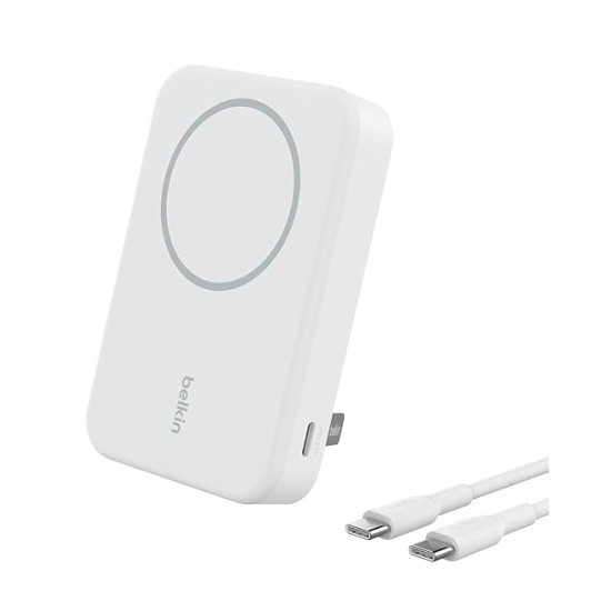 Belkin Qi2 10000 mAh Magsafe Wireless Power Bank | 15W Wireless Fast Charging, Compatible w/iPhone 17, Air, Pro, Pro Max, Google Pixel 10, etc. | 2 Years Warranty | White