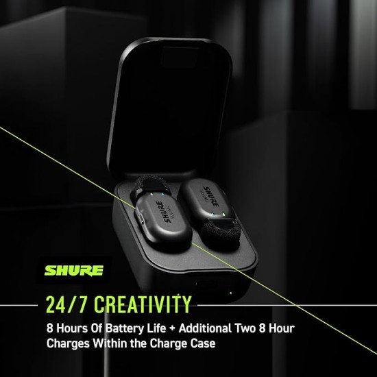 Shure MoveMic Receiver - Cold Shoe Mountable Camera Receiver for MoveMic Lavalier Microphones, Compatible with Most DSLR Cameras and Computers, for Mobile Content Creators