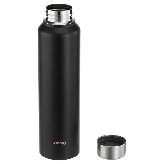 Stainless Steel Water Bottle (Pack of 2) | BIS-Approved | 900ml (Matte Black)