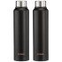 Stainless Steel Water Bottle (Pack of 2) | BIS-Approved | 900ml (Matte Black)