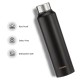Stainless Steel Water Bottle (Pack of 2) | BIS-Approved | 900ml (Matte Black)