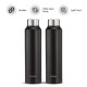 Stainless Steel Water Bottle (Pack of 2) | BIS-Approved | 900ml (Matte Black)