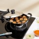 Solimo Die Cast Aluminium Nonstick Appam Patra/Paniyarakkal with Ss Lid 12 Cup with Side Handle, Black Solimo Die Cast Aluminium Nonstick Appam Patra/Paniyarakkal with Ss Lid 12 Cup with Side Handle, Black