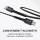 Portronics Konnect X 60W Type C to Type C Unbreakable Nylon Braided Cable, 1M Fast Charging Cable for iPhone 15 series, iPad, Samsung Galaxy & other Type C Devices(Black) Portronics Konnect X 60W Type C to Type C Unbreakable Nylon Braided Cable, 1M Fast Charging Cable for iPhone 15 series, iPad, Samsung Galaxy & other Type C Devices(Black)