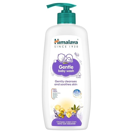 Himalaya Gentle Baby Wash 600ml | No tears formula |with chickpea and Green gram| Cleansing baby's gentle skin