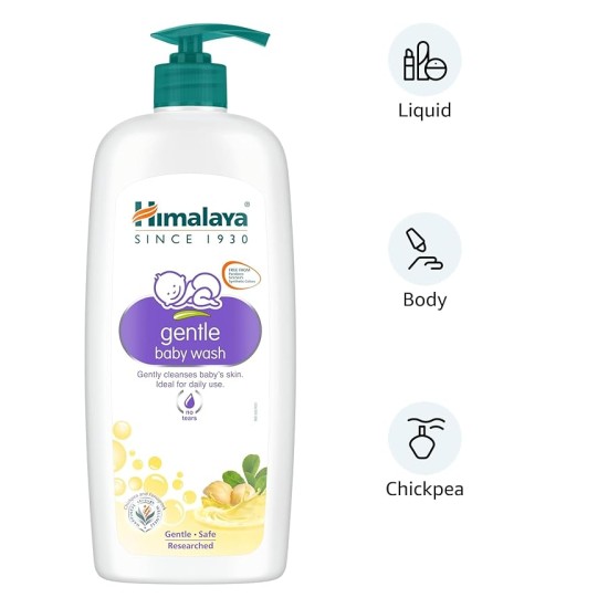 Himalaya Gentle Baby Wash 600ml | No tears formula |with chickpea and Green gram| Cleansing baby's gentle skin