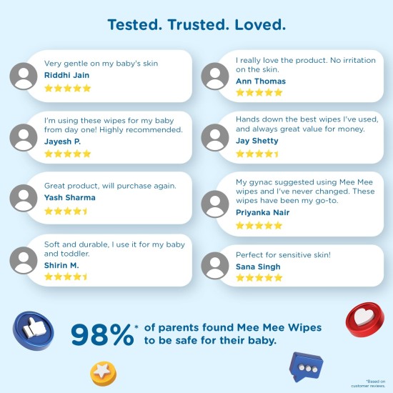 Mee Mee Baby Gentle soft Moisturing Wet Wipes with Aloe Vera extracts (unscented) without lid |72 pcs| Pack of 9 Mee Mee Baby Gentle soft Moisturing Wet Wipes with Aloe Vera extracts (unscented) without lid |72 pcs| Pack of 9