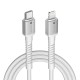 Portronics Konnect X Type C to 8-Pin 27W Fast Charging Cable, Premium TPE Material, Support to all Lightning Devices 2M Length(White)