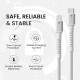 Portronics Konnect X Type C to 8-Pin 27W Fast Charging Cable, Premium TPE Material, Support to all Lightning Devices 2M Length(White)