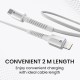 Portronics Konnect X Type C to 8-Pin 27W Fast Charging Cable, Premium TPE Material, Support to all Lightning Devices 2M Length(White)