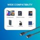 Portronics Konnect Link C Square 60W Type C to Type C Fast Charging PD Cable with 480Mbps Data Sync Compatible with Smartphones, iPhone 15 series, MacBook and Other Type C devices 1M Length(Black)