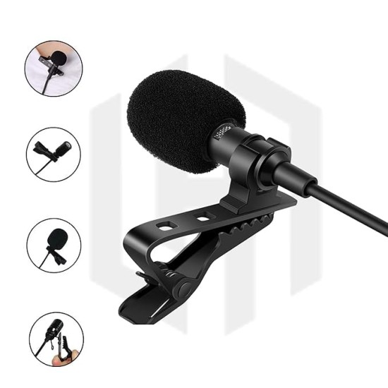 HUMBLE HB-M01 Lavalier Lapel Condenser Mic for Android, USB 3.5MM Microphone for YouTube Vlogging Facebook Interview Livestream Video Recording and All(1.5 Meter) Pack of 2