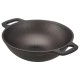 Cast Iron Pre Seasoned Pan Cast Iron Deep Kadhai, 10 Inches (25 cm), Black, 100% Toxin-Free, Naturally Non-Stick, Long Lasting.