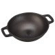 Cast Iron Pre Seasoned Pan Cast Iron Deep Kadhai, 10 Inches (25 cm), Black, 100% Toxin-Free, Naturally Non-Stick, Long Lasting.