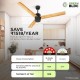 RR Signature Bonsai BLDC Fan I 6 Year Warranty I High Speed Ceiling Fan with Remote I Ceiling Fan for Home (Pine Wood)